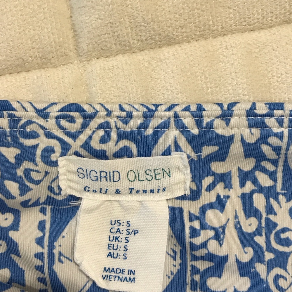Sigrid Olsen Blue and White Patterned Skort Set - Picture 3 of 11